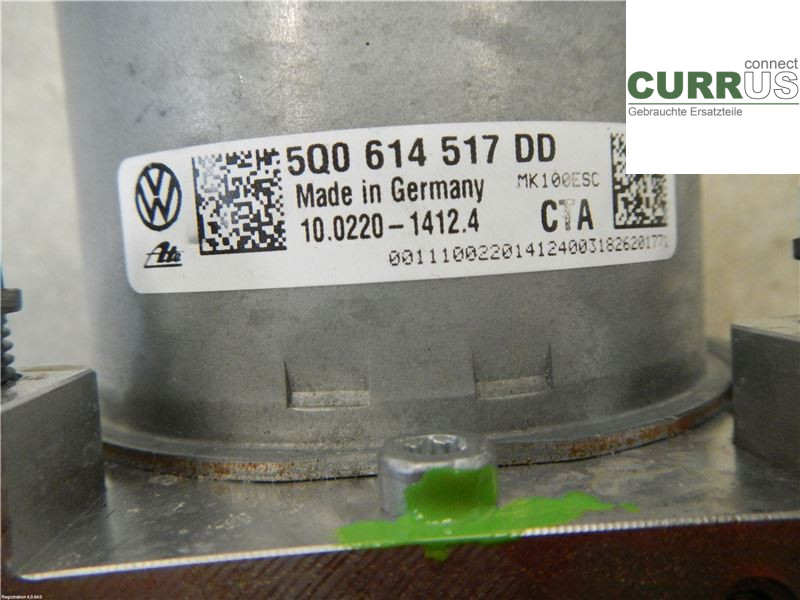VW GOLF SPORTSVAN 15-20 ABS Hydraulic unit 5Q0614517DD 1.0L DKRF