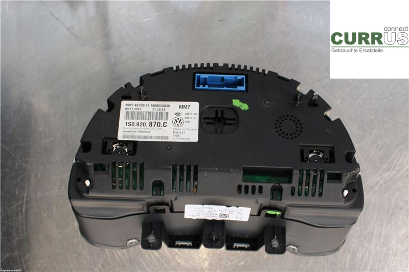 VW UP! / E-UP! Instrumentkam 1S0920870CX 1.0L DKRA