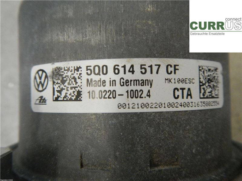 VW GOLF / E-GOLF VII   13-20 ABS Hydraulic unit 5Q0614517CF 2.0L DJHA