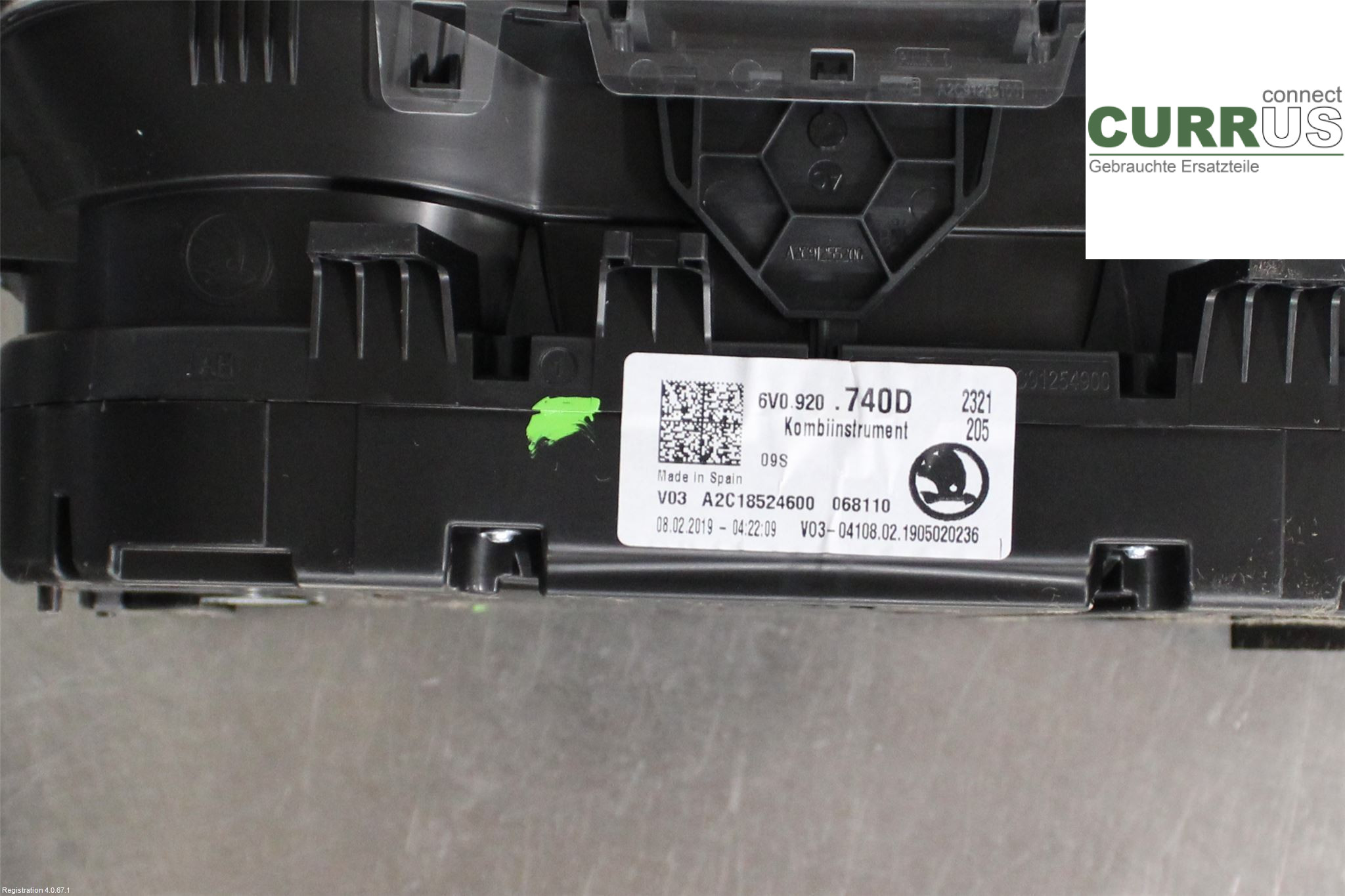 SKODA FABIA  15- Instrument cluster / comb 6V0920740D 1.0L DKLD