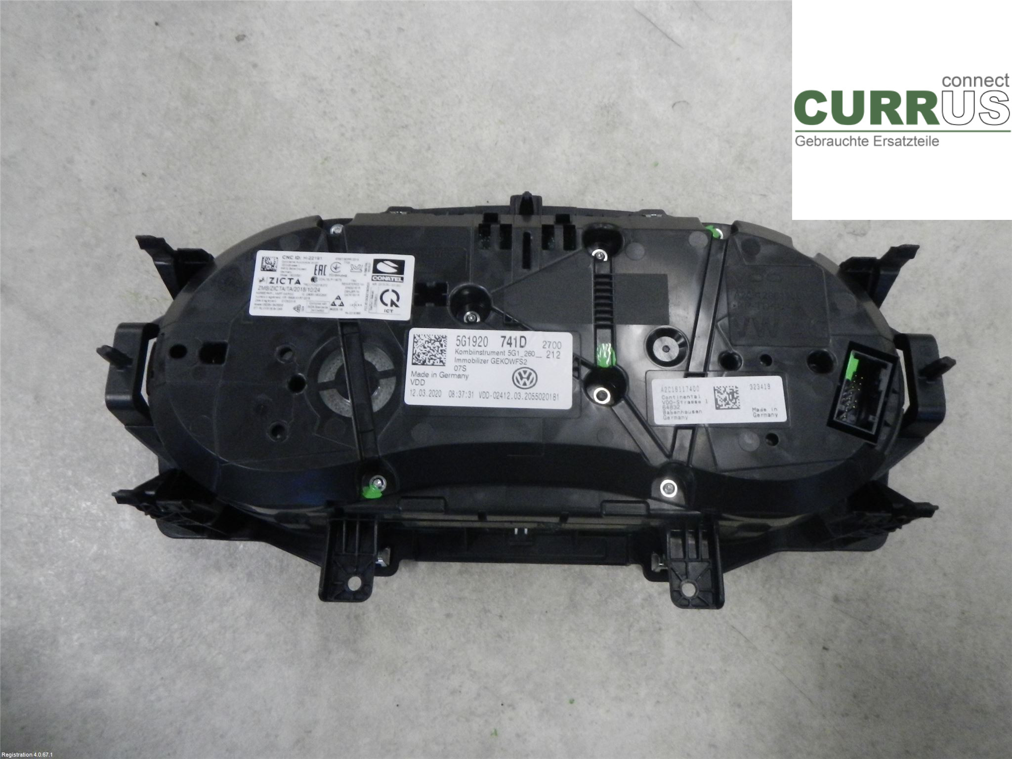 VW GOLF / E-GOLF VII   13-20 Instrument cluster / comb 5G1920741D 2.0L DJGA