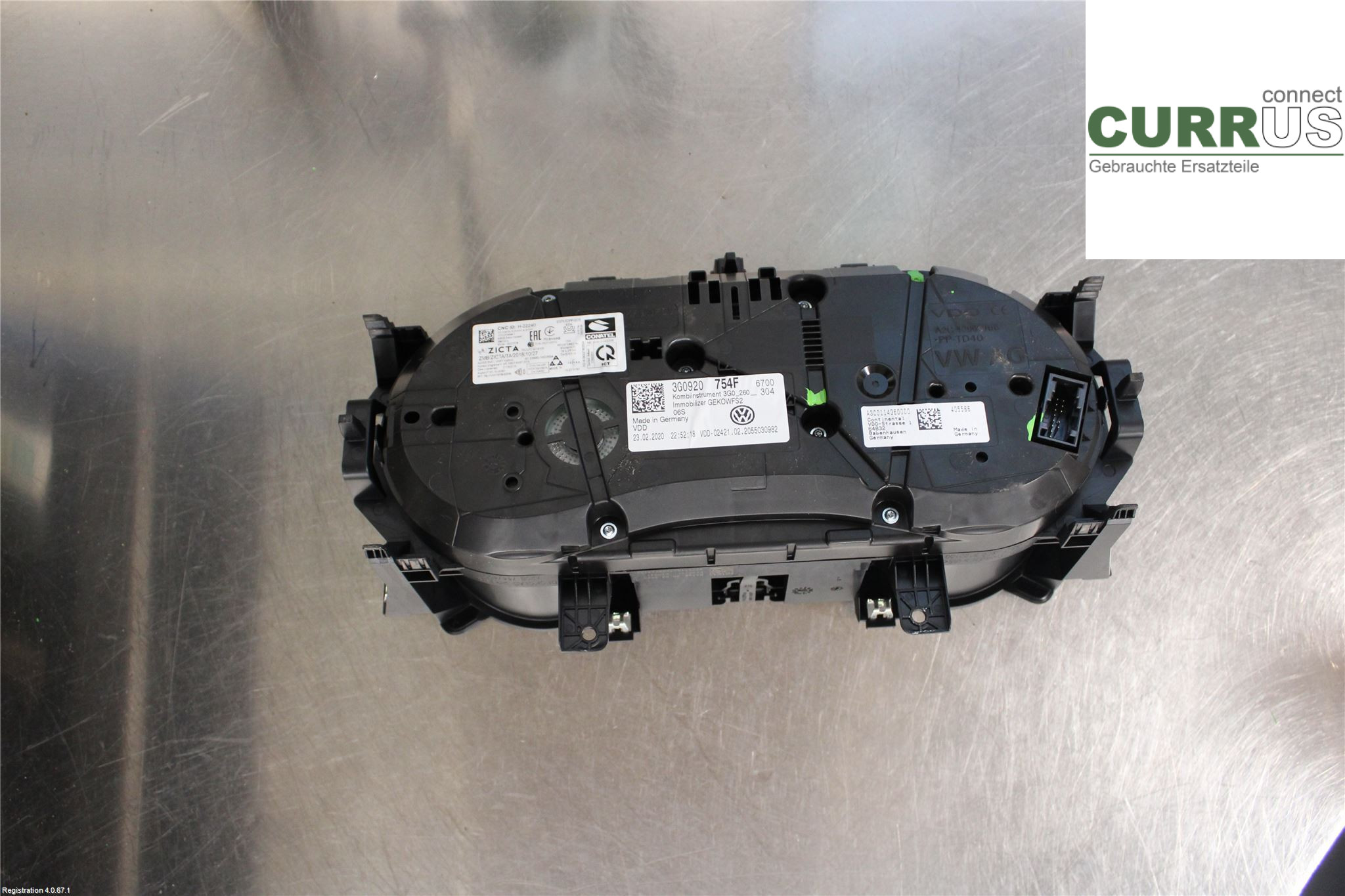 VW PASSAT  15-19 Instrument cluster / comb 3G0920754F 1.4L DGEB