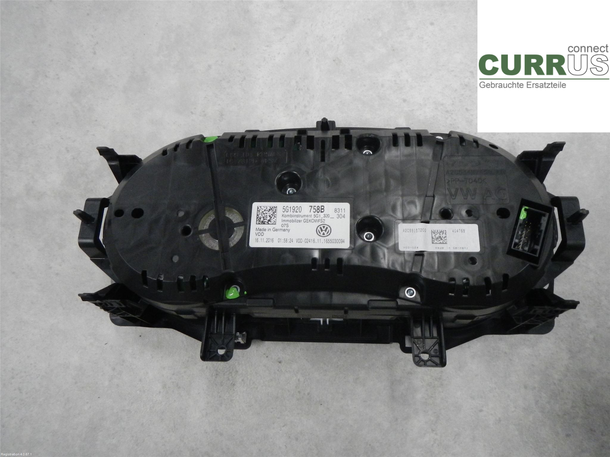 VW GOLF / E-GOLF VII   13-20 Instrument cluster / comb 5G1920758B 2.0L CJXC
