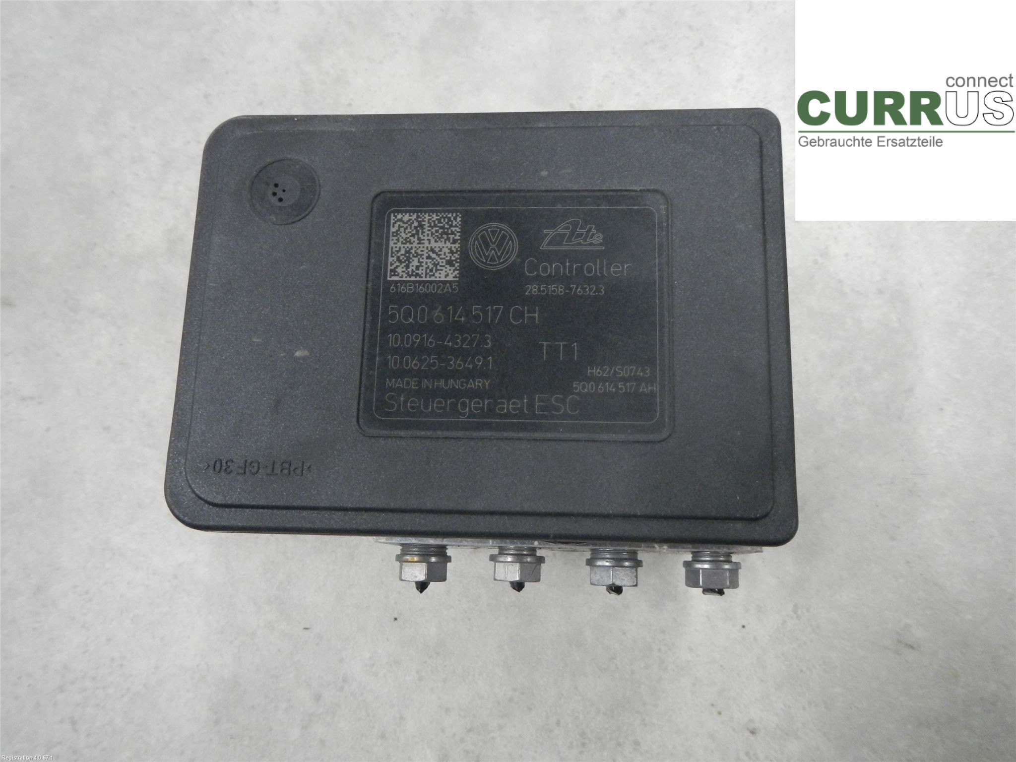 VW GOLF / E-GOLF VII   13-20 ABS Hydraulic unit 5Q0614517CH 2.0L CJXC