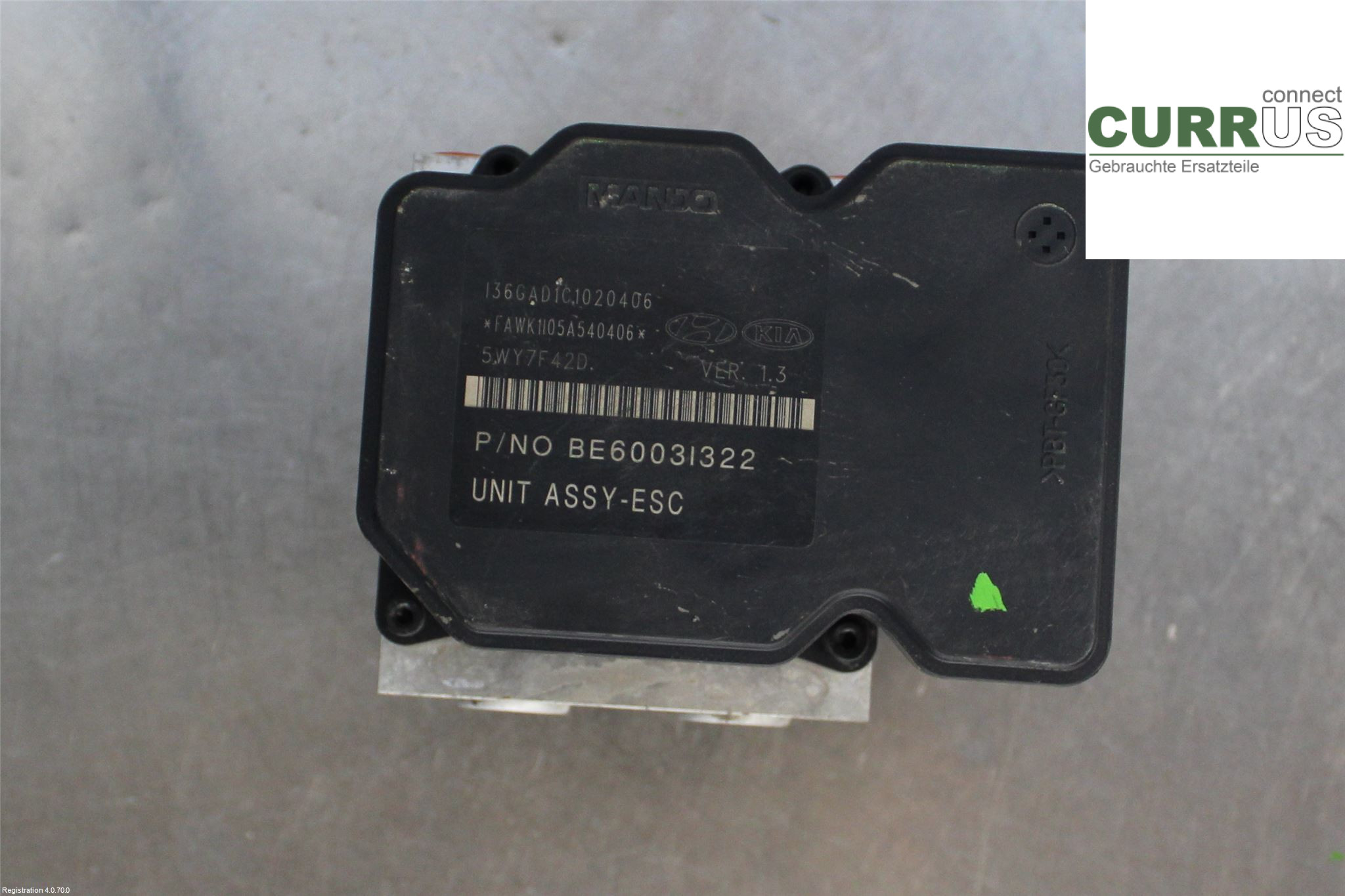 KIA SPORTAGE  11-15 ABS Hydraulic unit 589203U300 1.6L G4FD