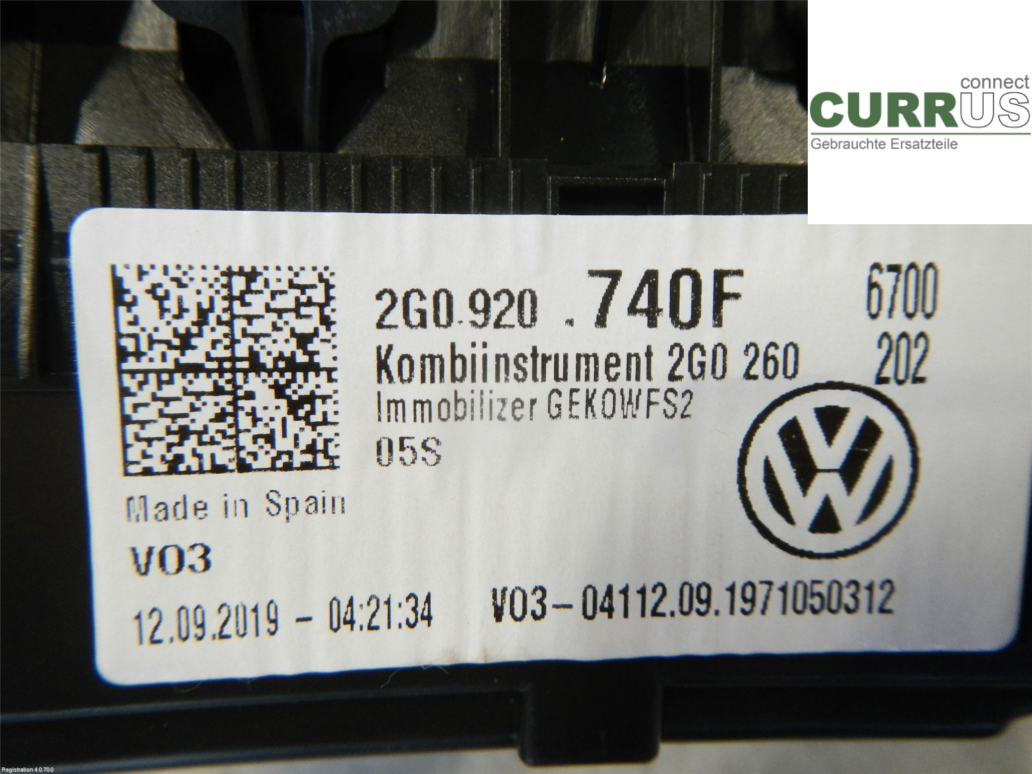 VW POLO VI 18- Zestaw wskaźników / liczników 2G0920740F 1.0L DKLA