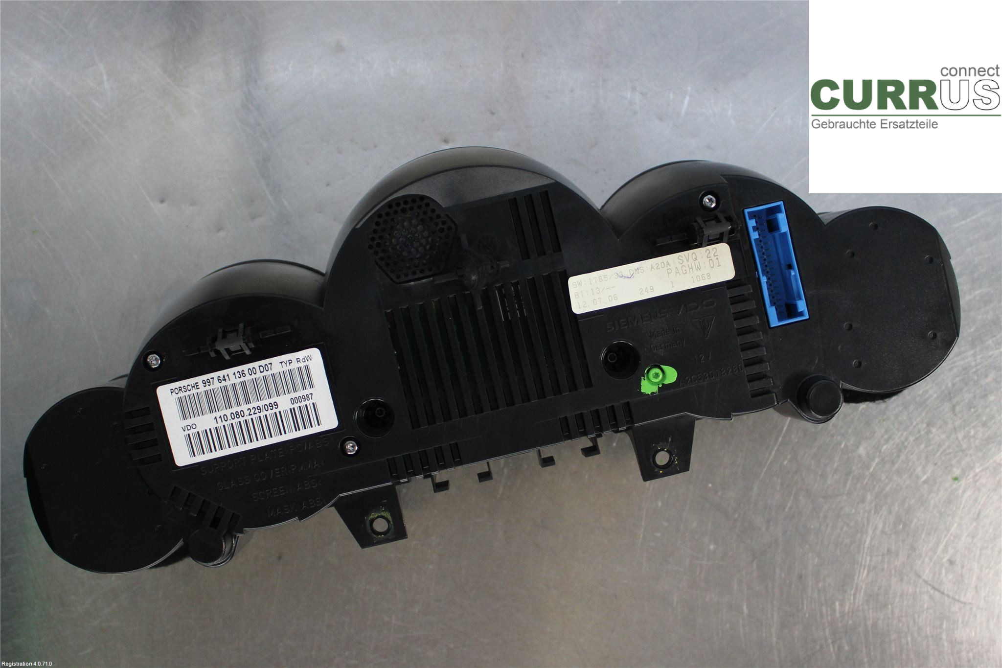 PORSCHE 911 64- Instrument cluster / comb 99764113634D07 3.6L 9770