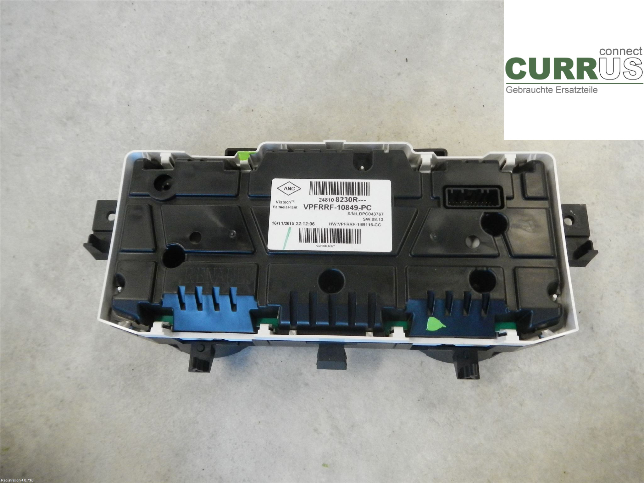RENAULT CAPTUR 13-19 Instrument cluster / comb 248109649R 0.9L H4B-400