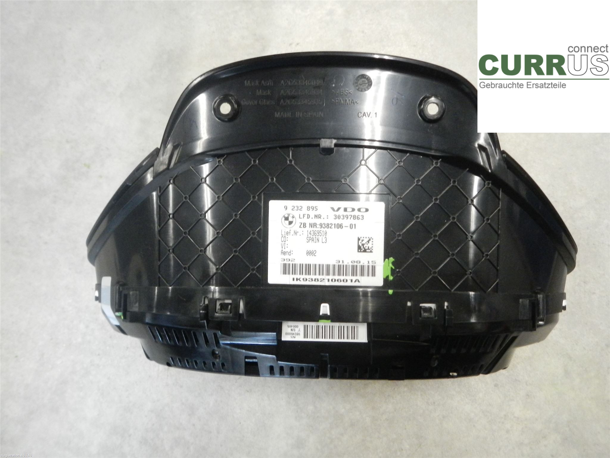 BMW 3 F30/F31/F80    12-19 Instrument cluster / comb 62105A03A33 2.0L B47-C20A