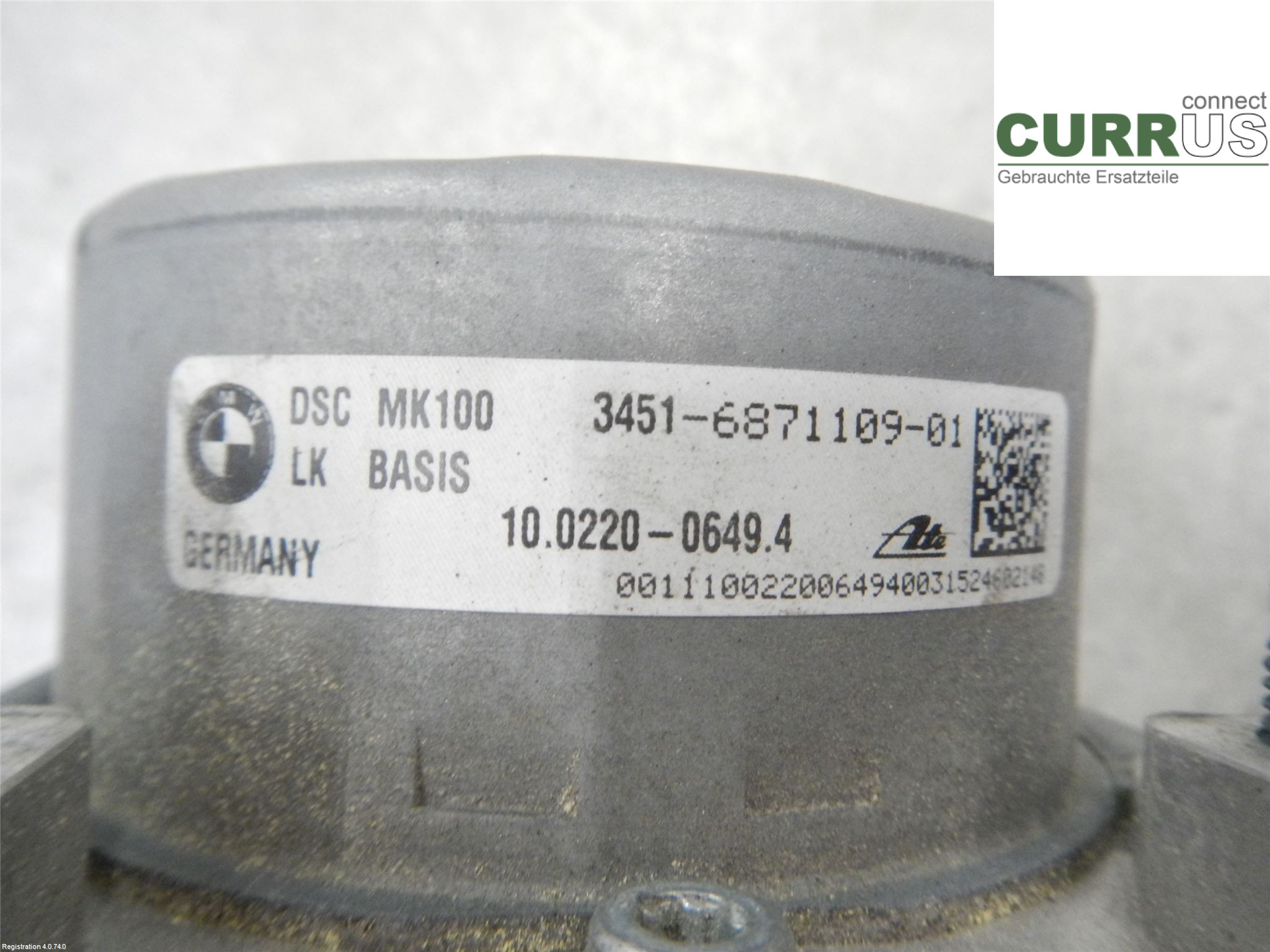 BMW 3 F30/F31/F80    12-19 ABS Hydraulic unit 34516897117 2.0L B47-C20A