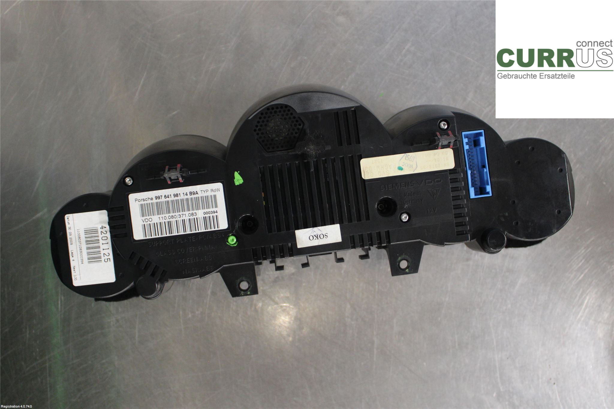 PORSCHE 911 997 05-12 Instrument cluster / comb 99764198134B9A 3.8L A101