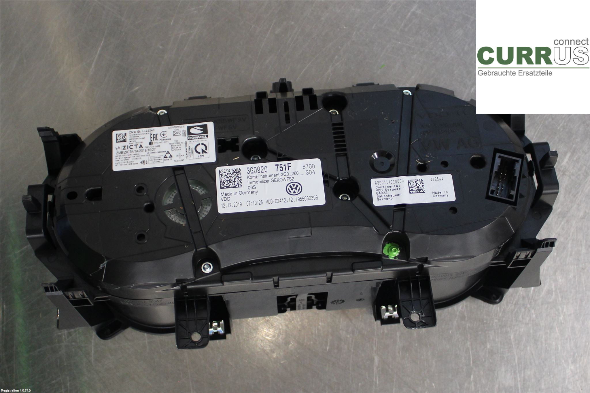 VW PASSAT  15-19 Instrument cluster / comb 3G0920751F 2.0L DFHA