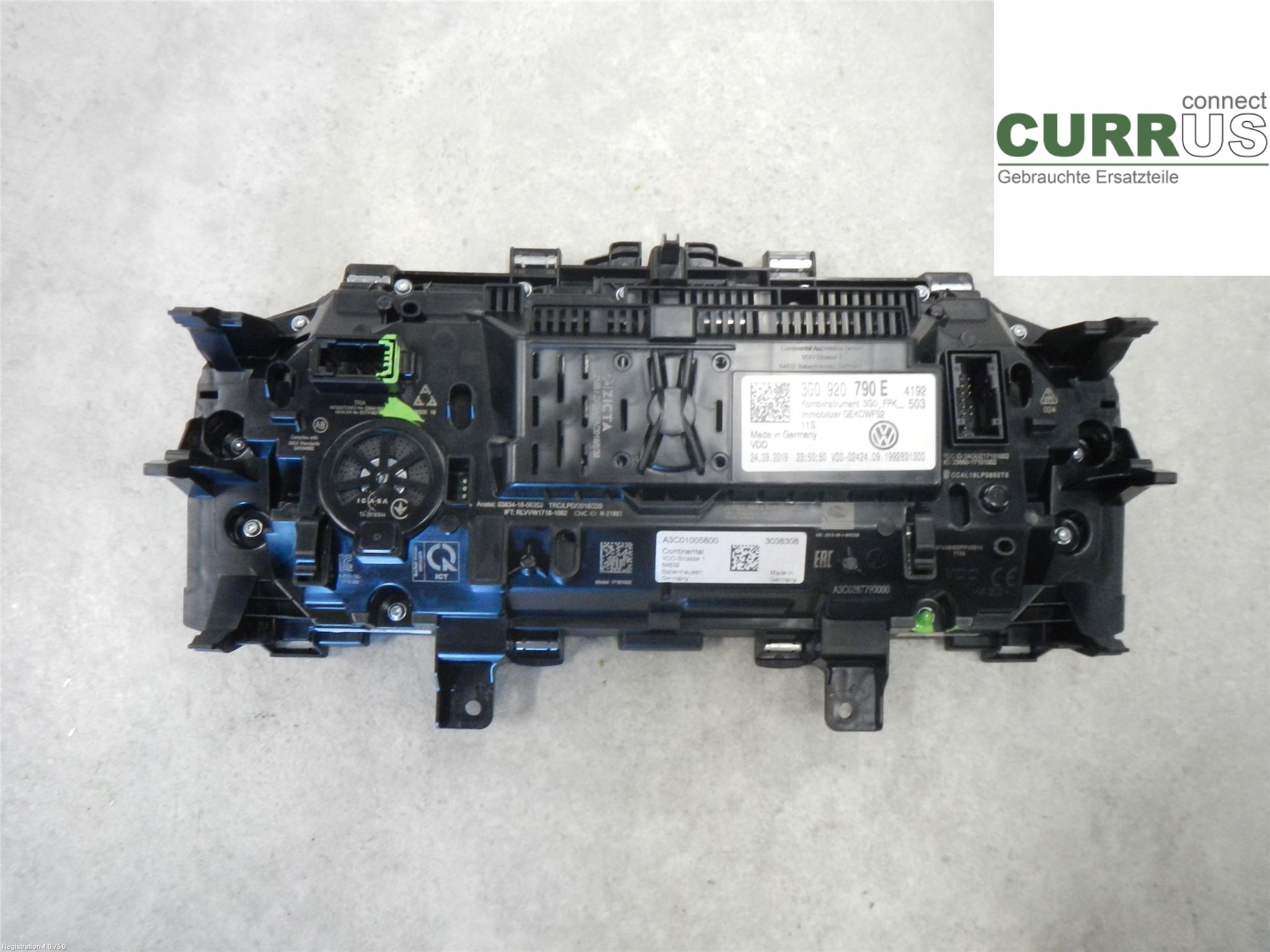 VW TIGUAN 16- Instrument cluster / comb 3G0920790E 2.0L CUAA