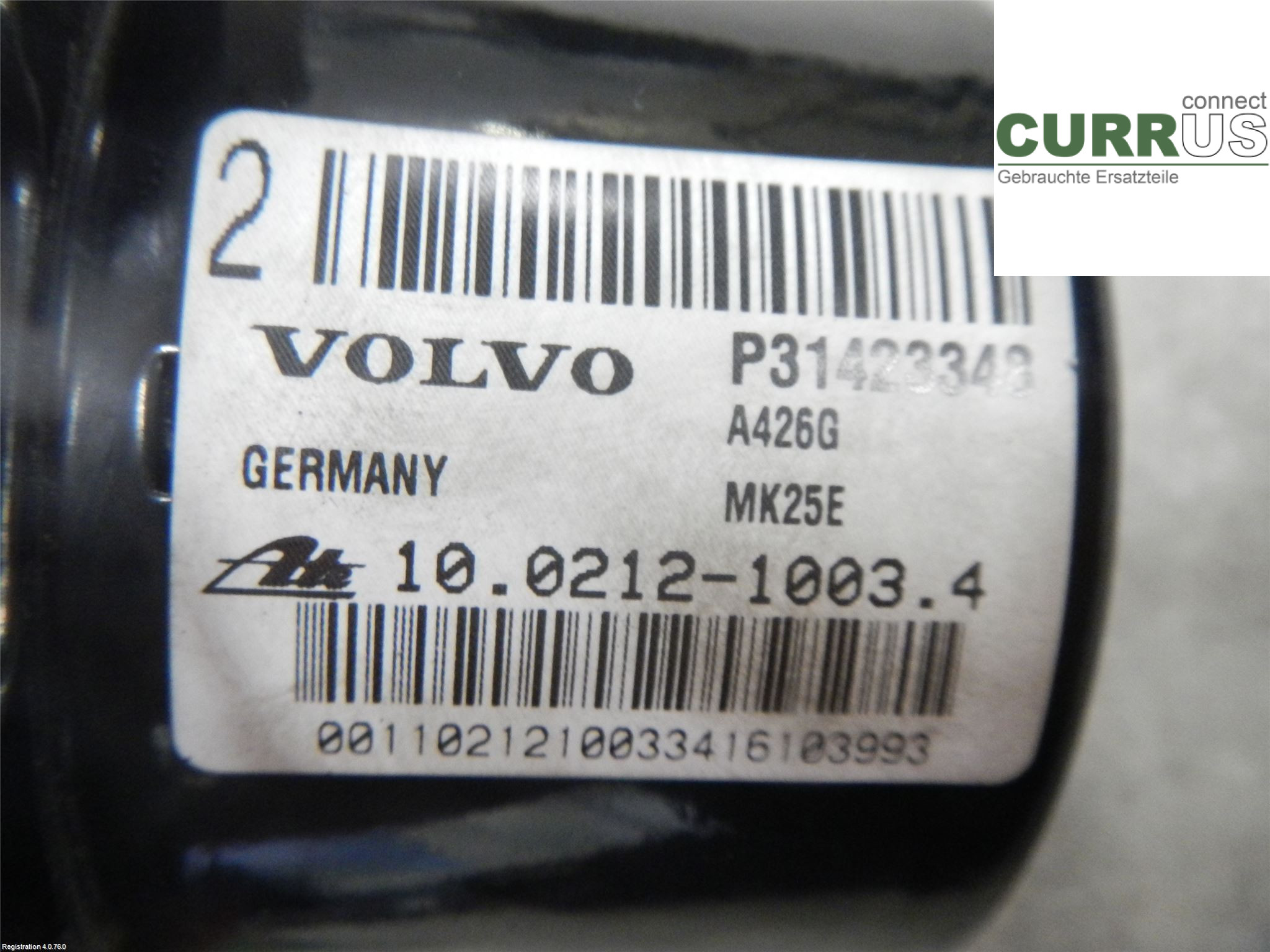 VOLVO S60  14-18 ABS hydraulisk enhed 31400546 2.0L B4204T37