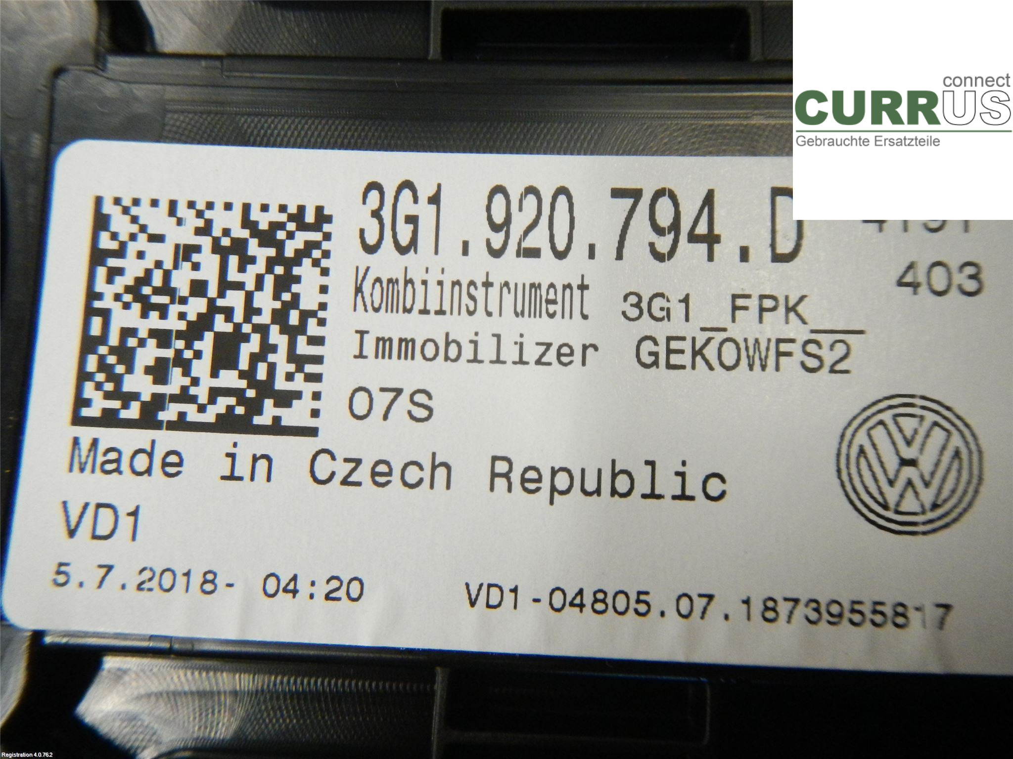 VW PASSAT  15-19 Zestaw wskaźników / liczników 3G1920794D 1.4L CUKC