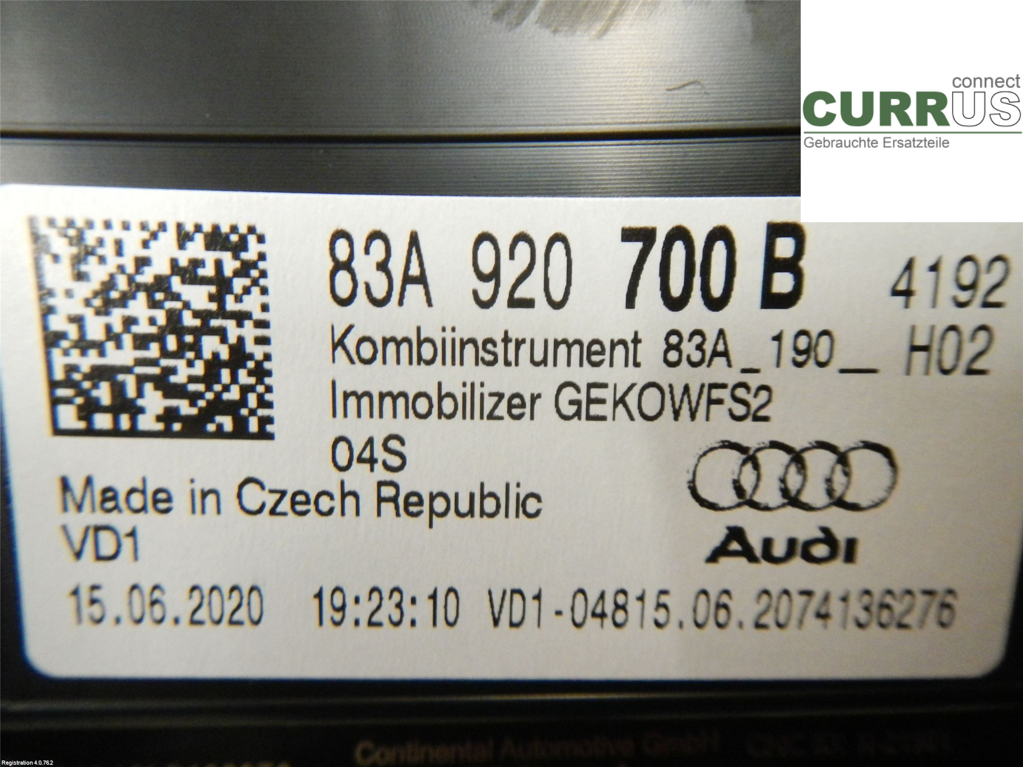 AUDI Q3 F3  19- Instrument cluster / comb 83A920700B 1.5L DFYA