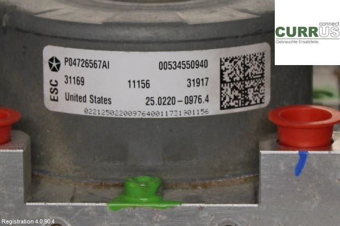 JEEP COMPASS ABS Hydraulic unit 68357599AA 