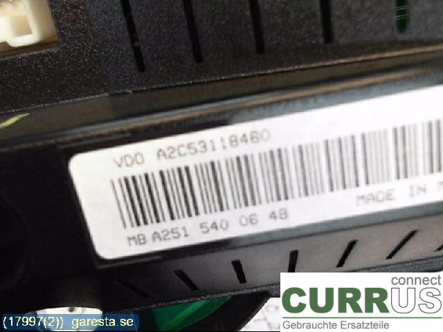 MB R-KLASS (W251)  05-13 Instrumentenkombination A2515400648 OM642.950, 165K