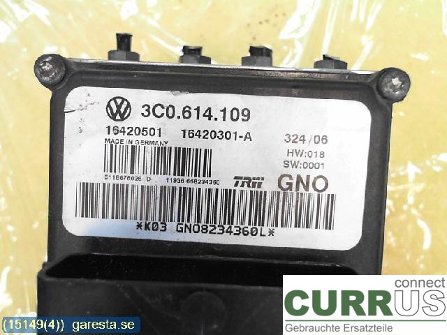 VW PASSAT      05-10 ABS Hydraulic unit 3C0614109 2,0FSI,BVY 110K