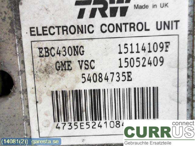 CADILLAC BLS ABS Hydraulic unit 12773673 1,9 Z19DTH 110K