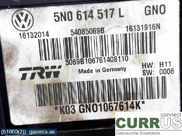 VW TIGUAN 07-16 ABS Hydraulic unit 5N0614517L 2,0TFSi,CAWA,12