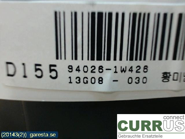 KIA RIO  12-16 Bloc instruments / combiné 94026 1W426 1,2 62 KW G4LA