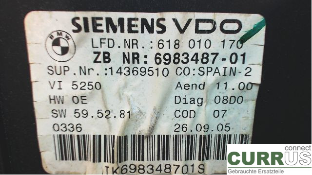 BMW 3 E90/91 SED/TOU 05-12 Instrument cluster / comb  2,0D, 120KW