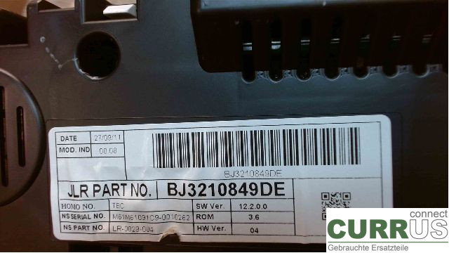 LAND ROVER EVOQUE  L538  11-18 Instrument cluster / comb  204PT