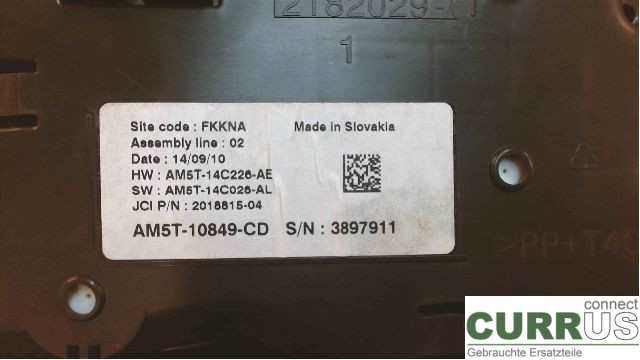 FORD C-MAX II  11-14 Bloc instruments / combiné  T1DA 1,6TDCI