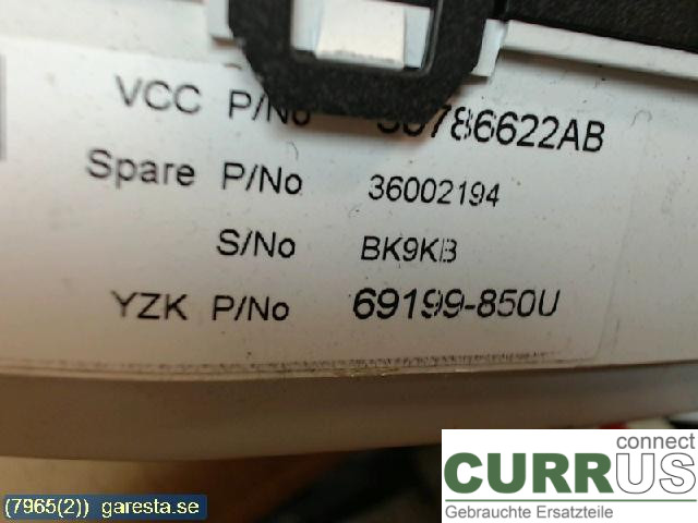 VOLVO V70      08-13 Instrument cluster / comb 30786622AB 2.0F 107KW B420