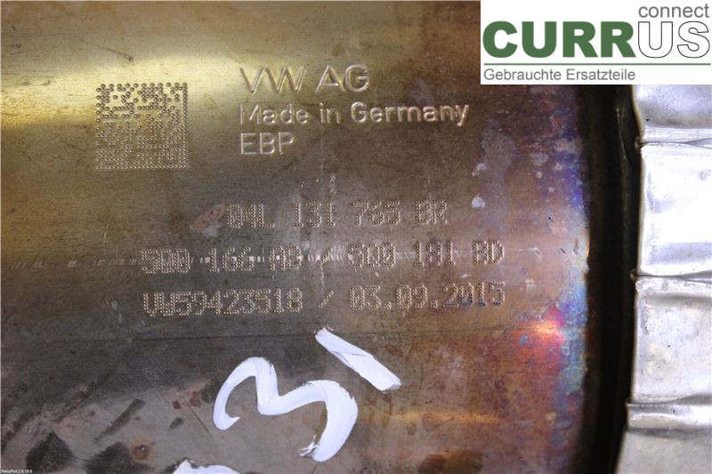 VW GOLF / E-GOLF VII   13-20 Particle Filter 04L131648RX CXXB