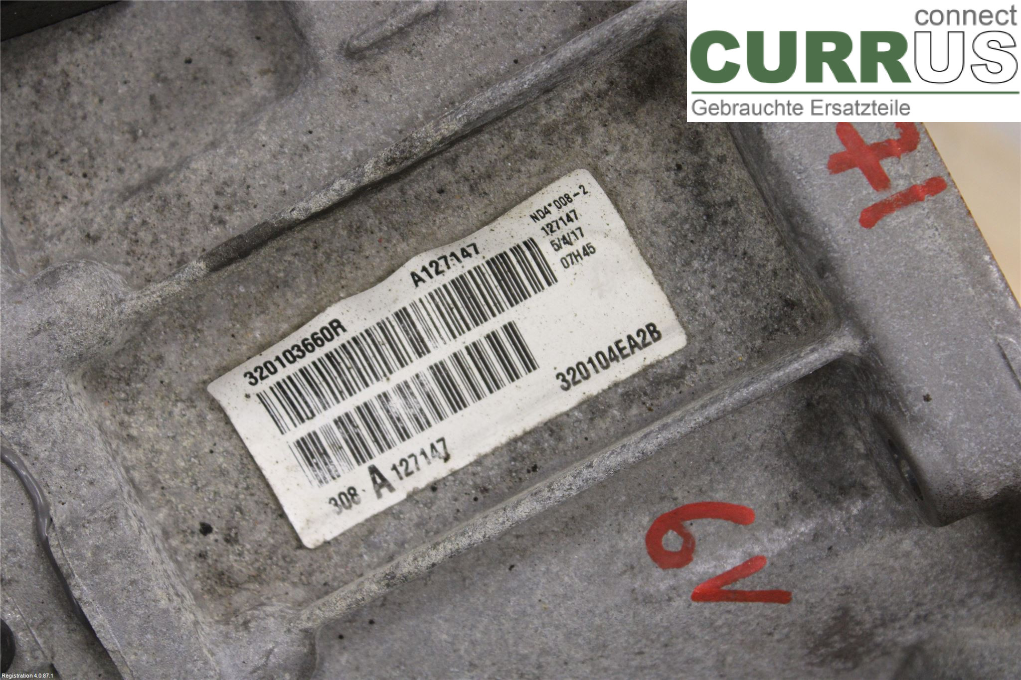 NISSAN QASHQAI  14-17 Gearbox (6-speed) 320104EA2B R9M