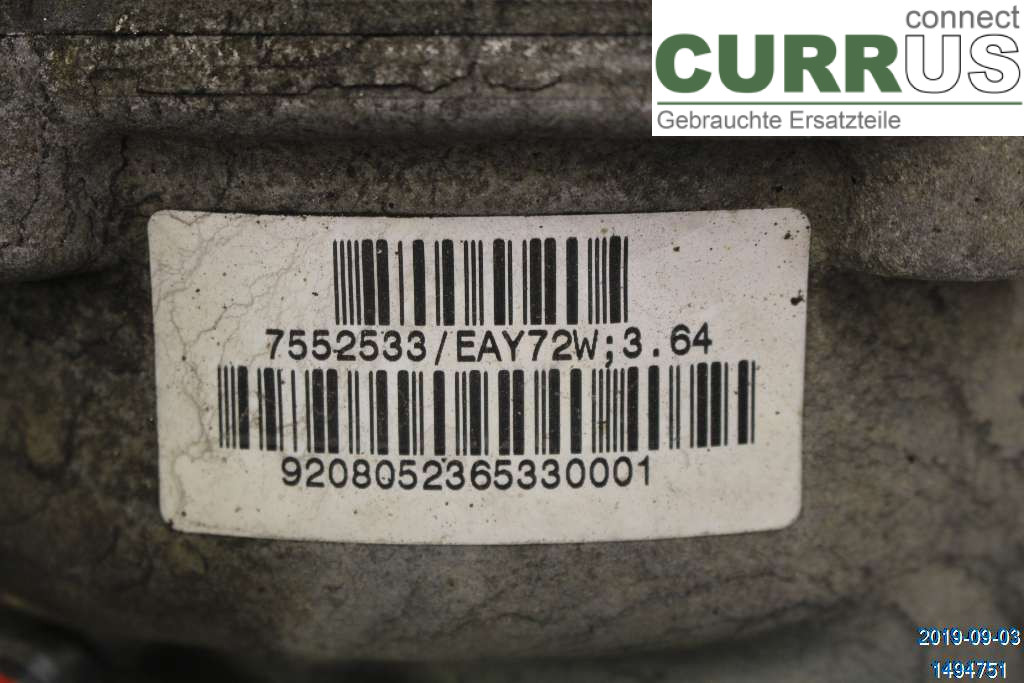 BMW X5 E70    07-13 Differentiel 31507612956 3,0 D