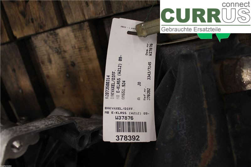 MB E-KLASS (W212) 09-16 Differential A2073500314 OM651.924