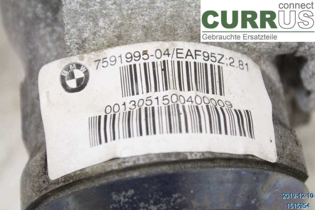 BMW 3 F30/F31/F80    12-19 Différentiel 31507591996 N47-D20C  2,0d