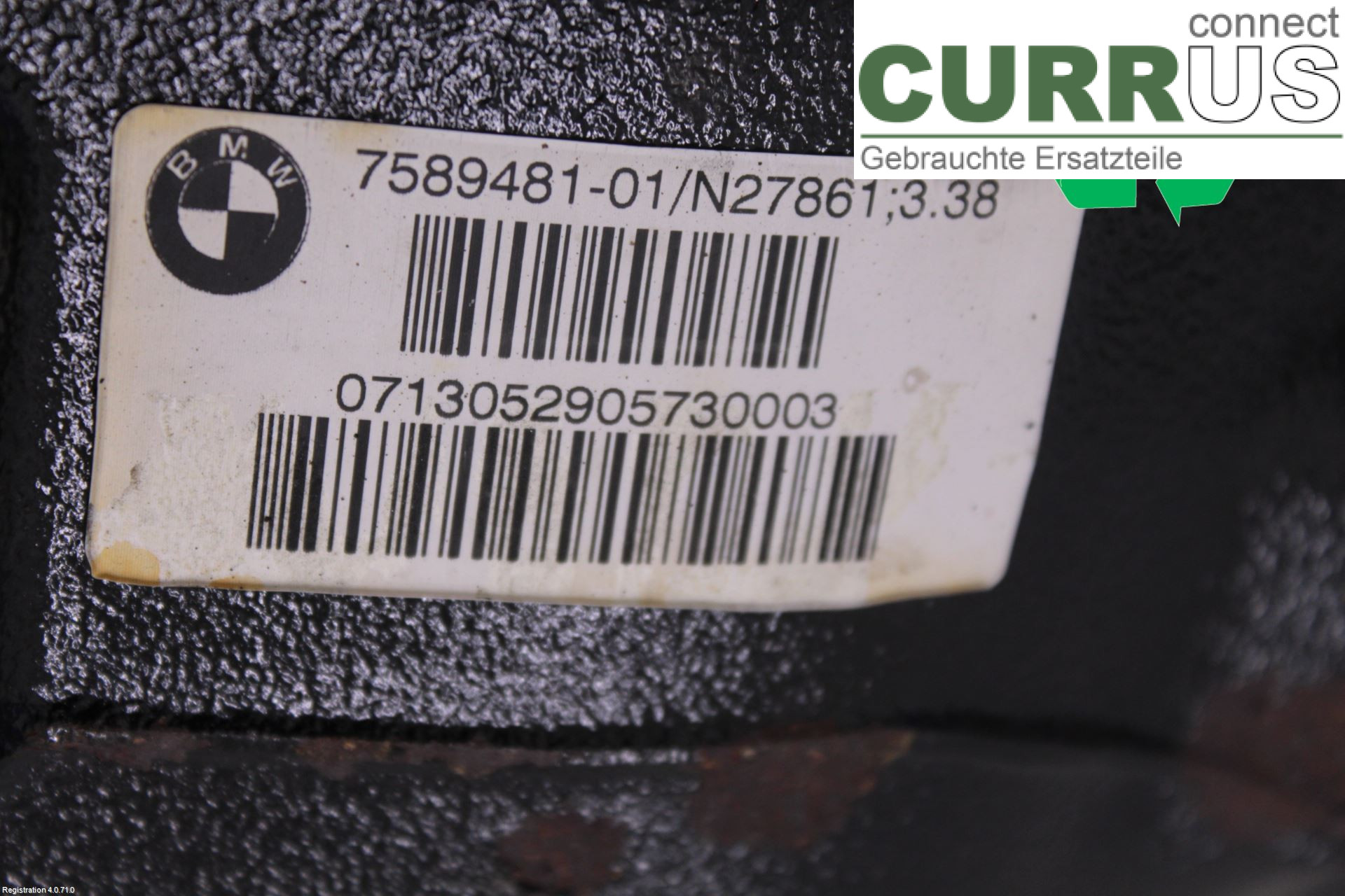 BMW 3 F30/F31/F80    12-19 Différentiel 33107589482 N20-B20B
