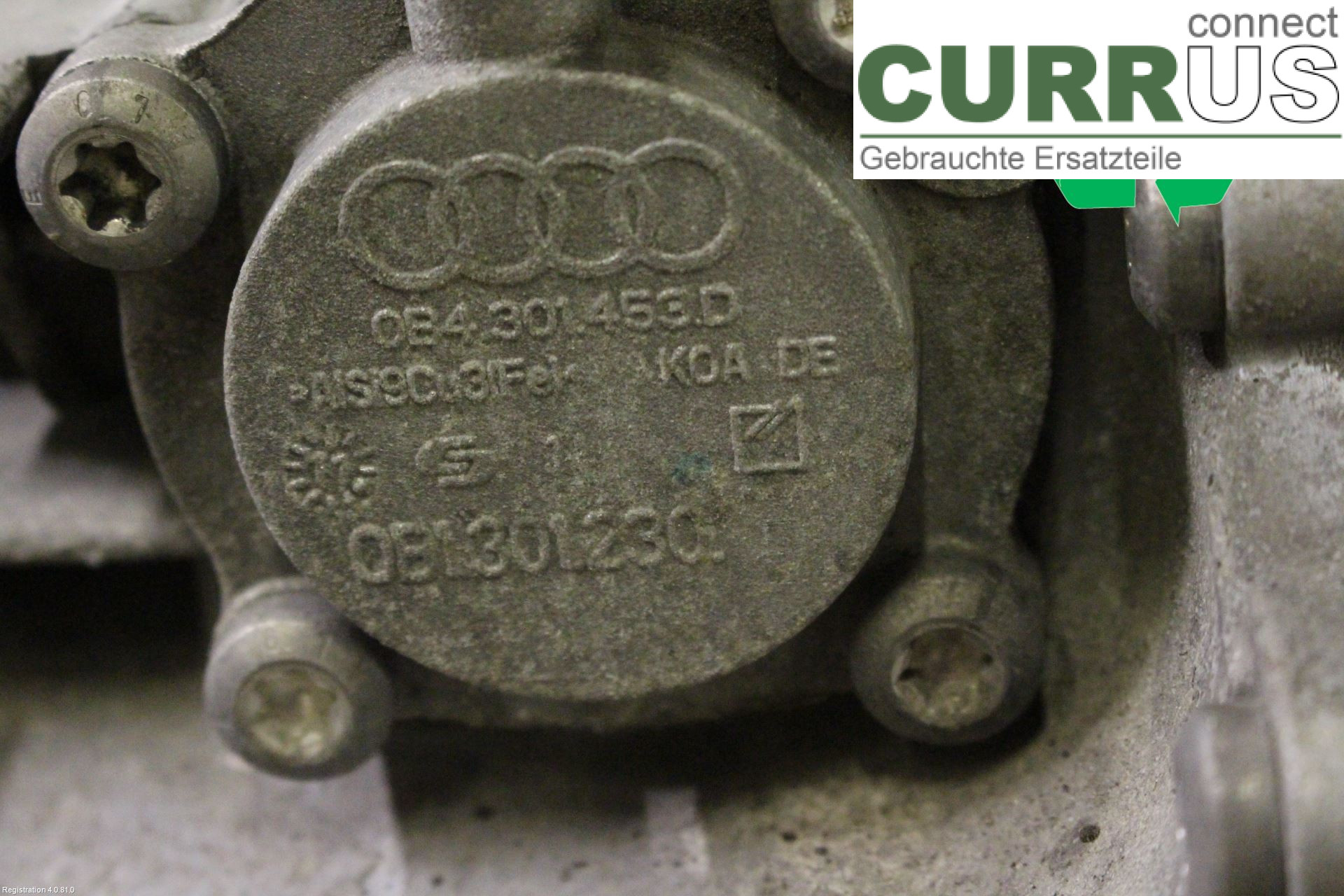 AUDI A4  12-15 Gearbox (6-speed) 0B2300029JX CGLC