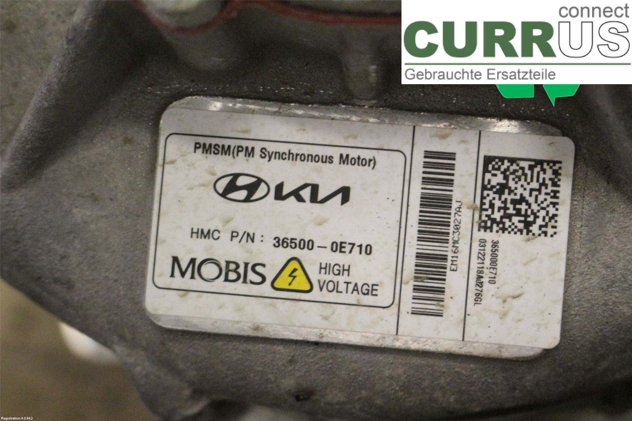 KIA NIRO (DE) 17- Engine 365000E710 EM16