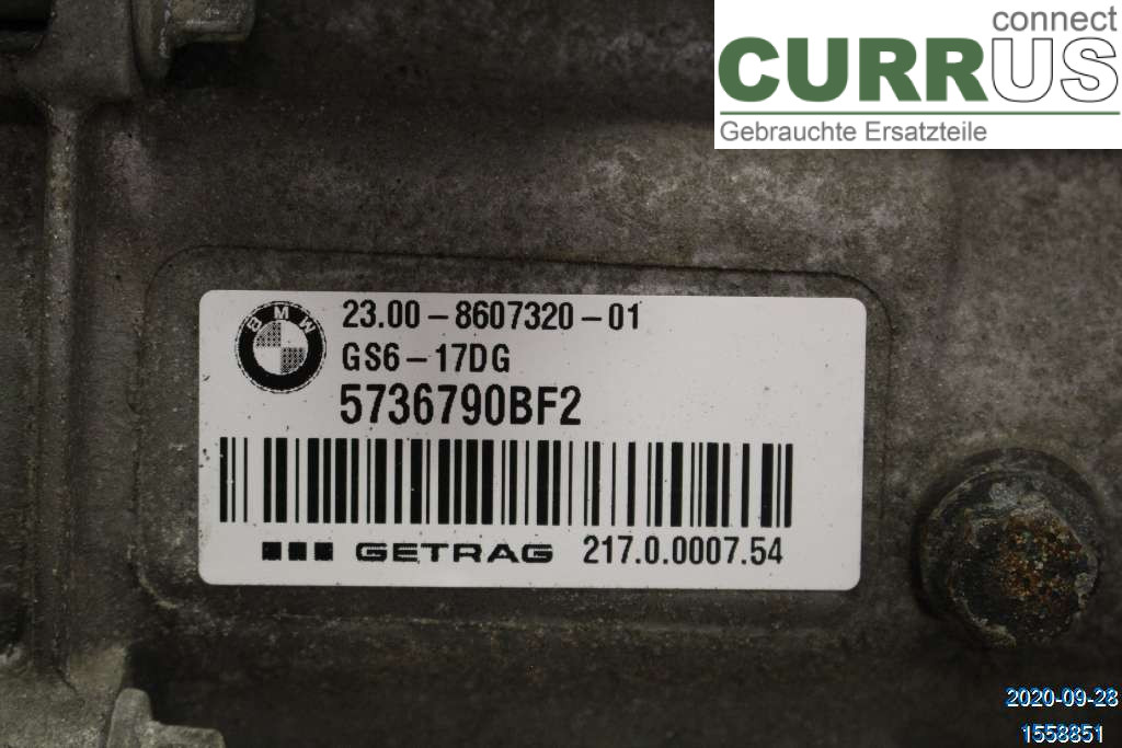 BMW 3 F30/F31/F80    12-19 6-växlad växellåda 23008610983 318d  N47-D20C