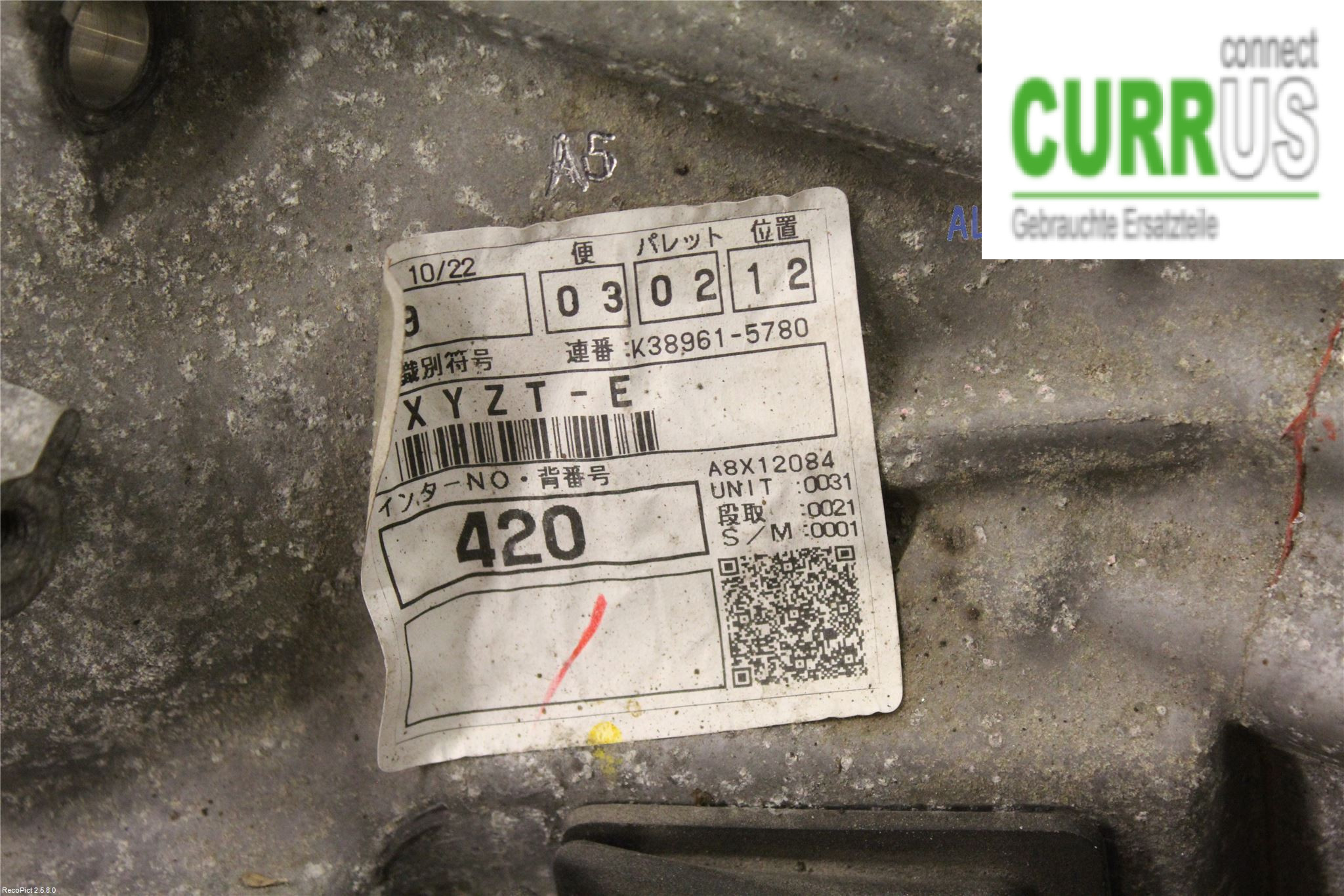 TOYOTA AVENSIS   09-15 Gearbox (6-speed) 30300-20A90 2.0 D-4D