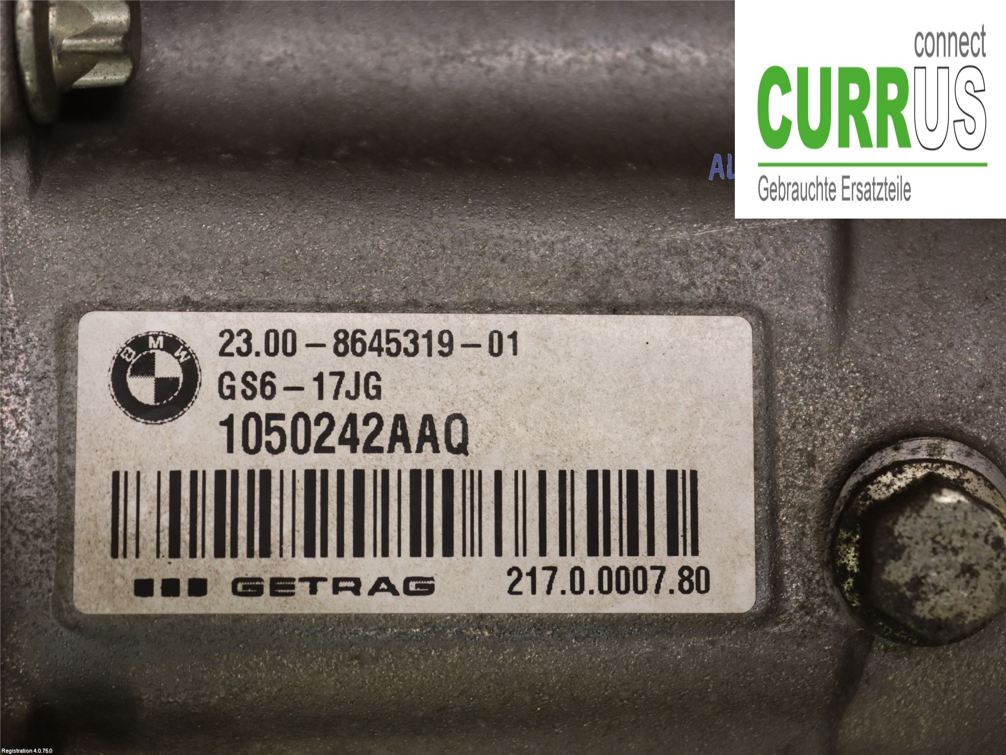 BMW 1 F20/F21   11-19 Gearbox (6-speed) 23008645319 B37-D15A