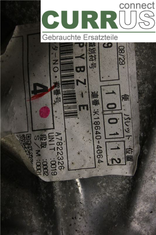 TOYOTA AURIS    07-09 Gearbox (6-speed) 30300-12B30 1AD-FTV