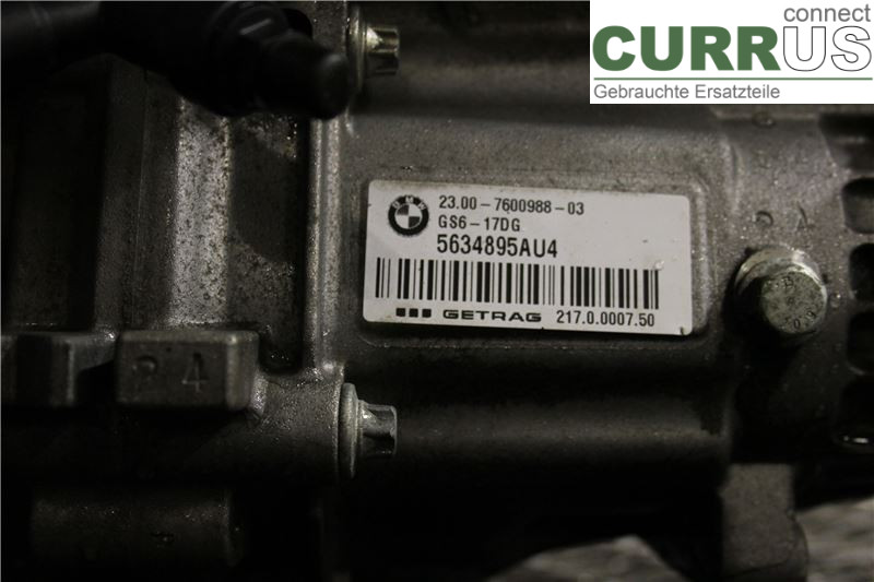 BMW 3 F30/F31/F80    12-19 Gearbox (6-speed) 23 00 8 607 320 N47-D20C