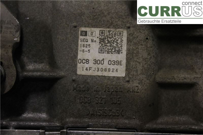 VW TOUAREG 7P  11-18 Gearbox (Automatic)   0C8 300 039 E 	 CVVA