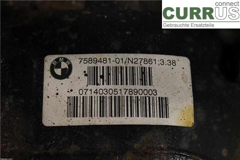 BMW 3 GT F34  13-19 Différentiel 33 10 7 589 482 N47-D20C