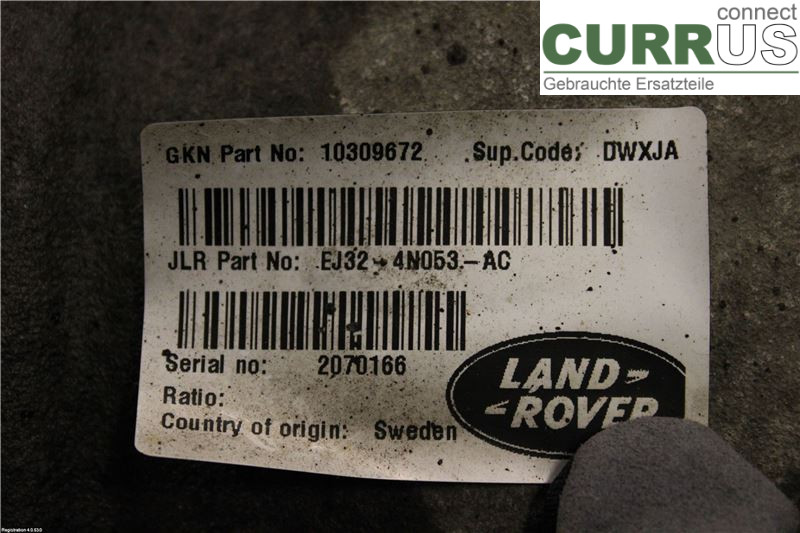 LAND ROVER EVOQUE  L538  11-18 Differential EJ32-4N053-AC 224DT