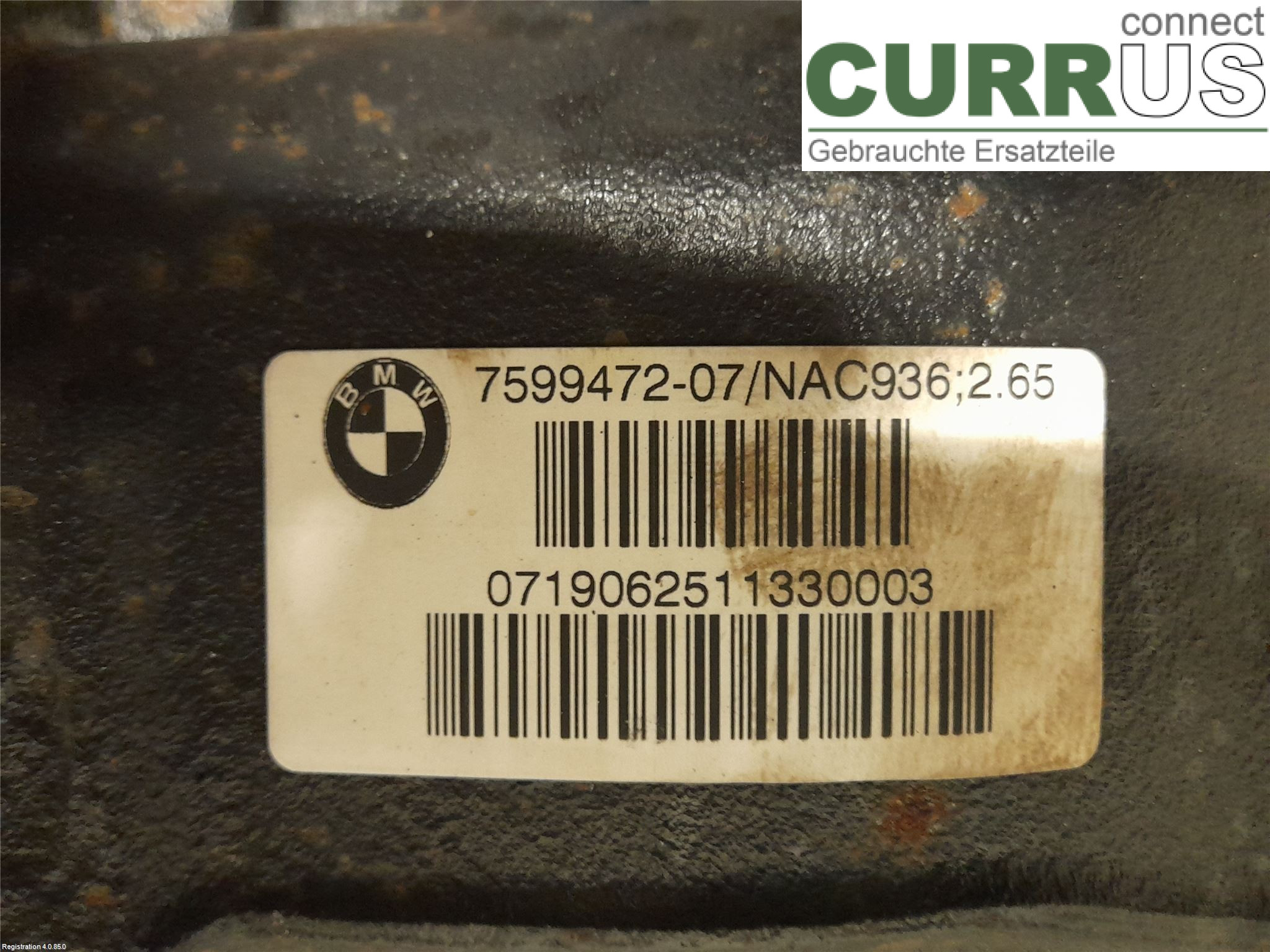 BMW 1 F20/F21   11-19 Differential 33107599472 B47-D20A