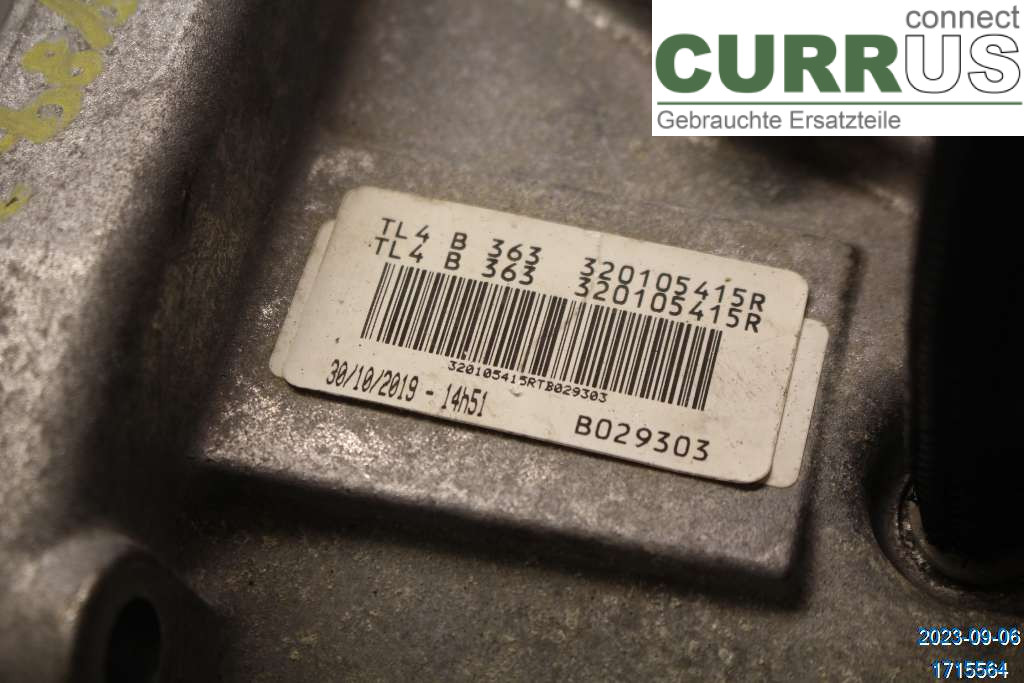 NISSAN NV250 20-22 Gearkasse 6 gear B029303 1,5 DCI