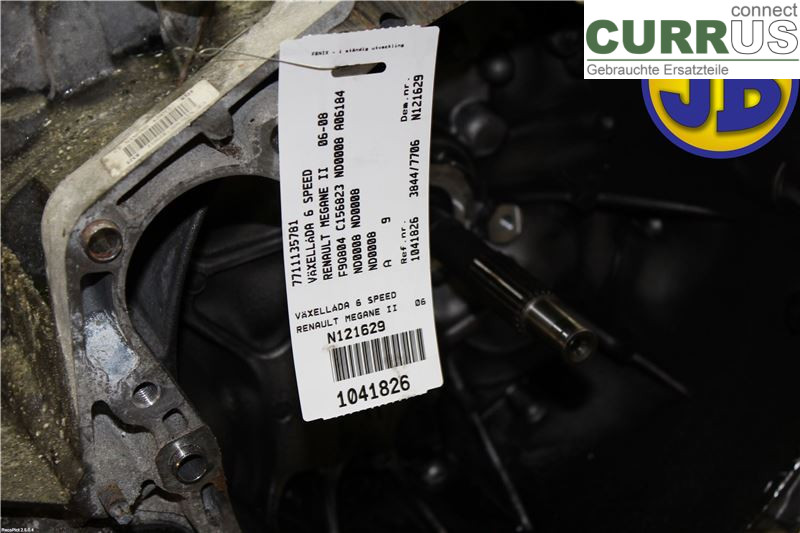 RENAULT MÉGANE II  06-08 Skrzynia 6-biegowa 7711135781 F9Q804 C156823