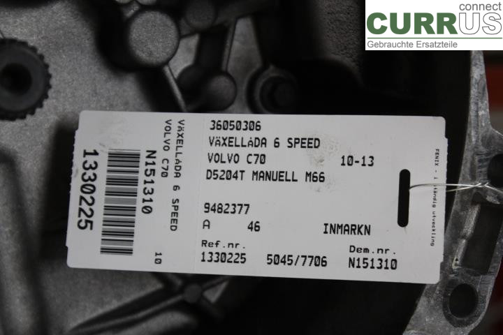 VOLVO C70     10-13 Gearbox (6-speed) 36050306 D5204T